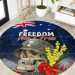 Australia ANZAC Day Round Carpet Freedom Ain't Free LT05