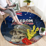 Australia ANZAC Day Round Carpet Freedom Ain't Free LT05