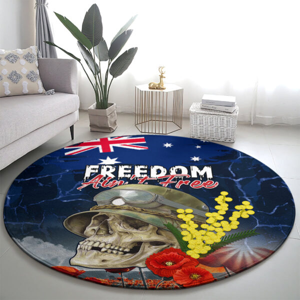 Australia ANZAC Day Round Carpet Freedom Ain't Free LT05