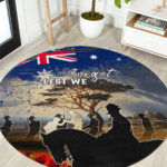 Australia ANZAC Day Round Carpet The Lonesome Pine LT05