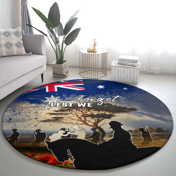 Australia ANZAC Day Round Carpet The Lonesome Pine LT05