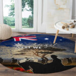 Australia ANZAC Day Round Carpet The Lonesome Pine LT05