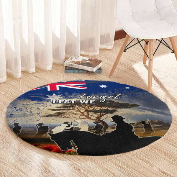 Australia ANZAC Day Round Carpet The Lonesome Pine LT05