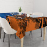 Custom Bulldogs and Tigers Tablecloth Rugby Mascot With Sporty Style LT9