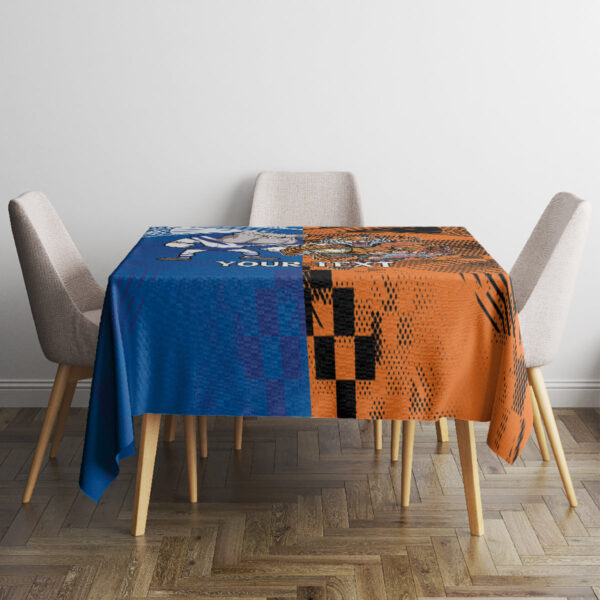 Custom Bulldogs and Tigers Tablecloth Rugby Mascot With Sporty Style LT9