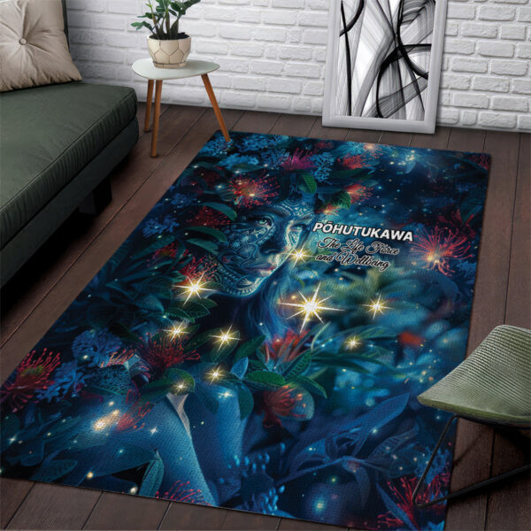 New Zealand Matariki Pohutukawa Area Rug Te Mauri te Ora LT9