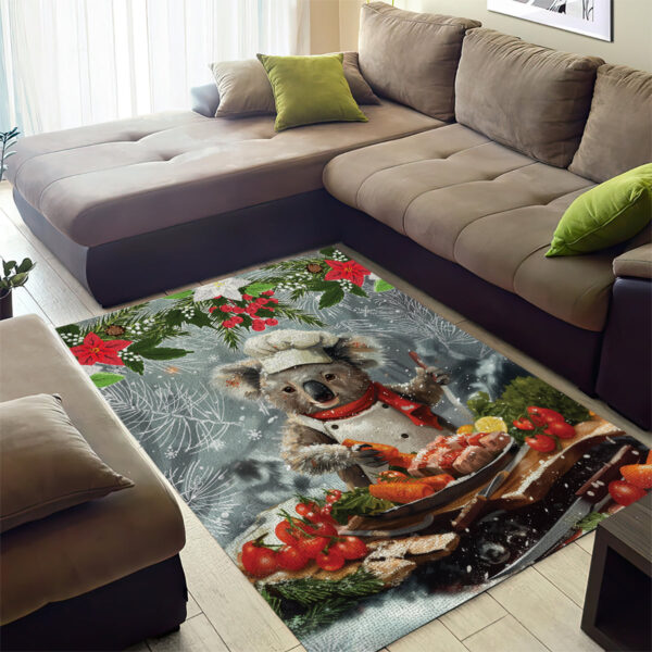 Koala Chef Christmas in July Area Rug LT9