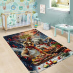 Aussie Christmas Kangaroo and Koala Area Rug LT9