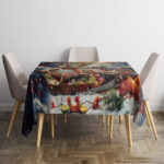 Aussie Christmas Kangaroo and Koala Tablecloth LT9