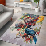 Koala and Tui Bird Christmas in July Area Rug LT9