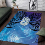 New Zealand Matariki Area Rug Aotearoa Maori New Year Manaia Galaxy Vibes LT14