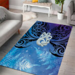 New Zealand Matariki Area Rug Aotearoa Maori New Year Manaia Galaxy Vibes LT14