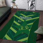 Pakistan Cricket Area Rug 2024 World Cup Go Shaheens LT14