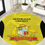 Australia Cricket Round Carpet 2024 World Cup Go Aussie - Gold Version