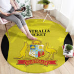 Australia Cricket Round Carpet 2024 World Cup Go Aussie - Gold Version