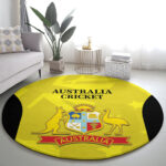 Australia Cricket Round Carpet 2024 World Cup Go Aussie - Gold Version