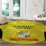 Australia Cricket Round Carpet 2024 World Cup Go Aussie - Gold Version