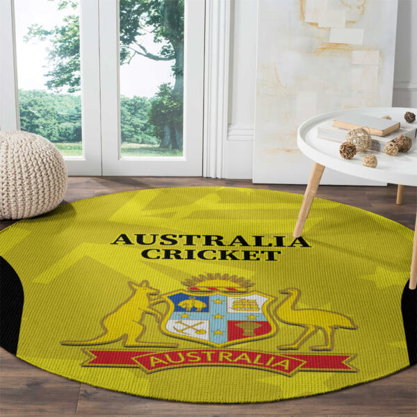 Australia Cricket Round Carpet 2024 World Cup Go Aussie - Gold Version