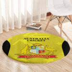 Australia Cricket Round Carpet 2024 World Cup Go Aussie - Gold Version