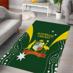 Australia Cricket Area Rug 2024 World Cup Go Aussie - Green Version LT14