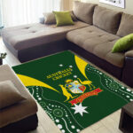 Australia Cricket Area Rug 2024 World Cup Go Aussie - Green Version LT14