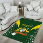 Australia Cricket Area Rug 2024 World Cup Go Aussie - Green Version LT14