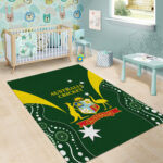 Australia Cricket Area Rug 2024 World Cup Go Aussie - Green Version LT14