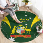 Australia Cricket Round Carpet 2024 World Cup Go Aussie - Green Version