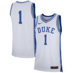 #1 Duke Blue Devils Nike Replica Jersey - White - Lynsiley