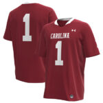 #1 South Carolina Gamecocks Under Armour Throwback Replica Jersey - Garnet - Lynsiley