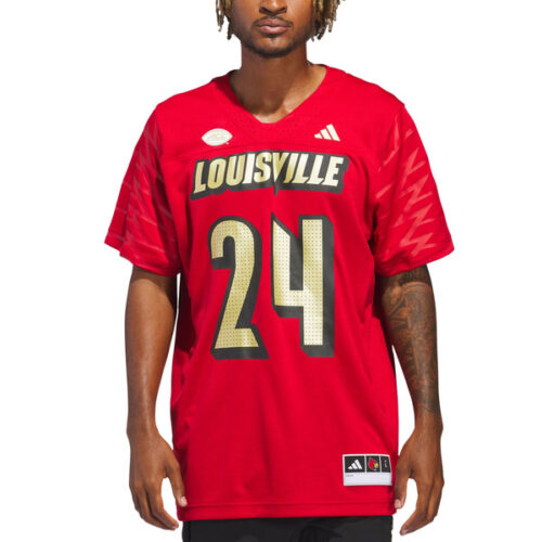 #24 Louisville Cardinals adidas Alternate Premier Strategy Jersey - Red - Lynsiley