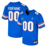 Florida Gators Jordan Brand Youth Custom Football Game Jersey - Royal - Lynsiley