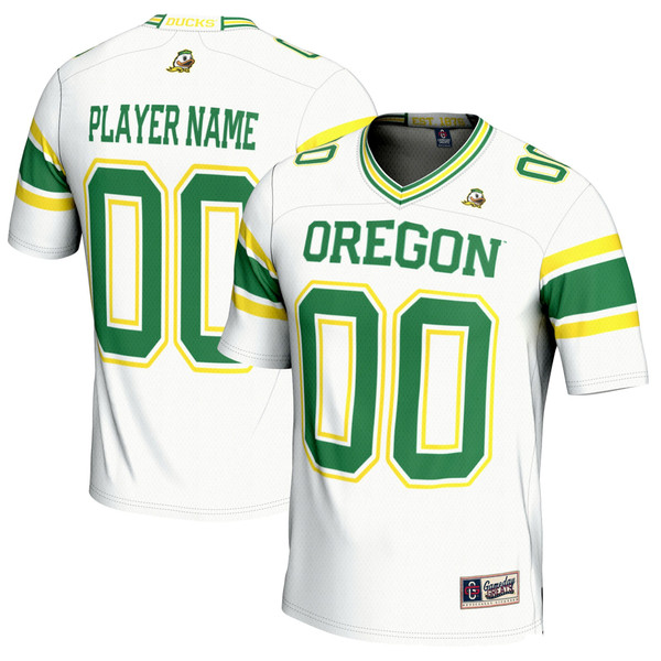 Oregon Ducks GameDay Greats NIL Pick-A-Player Football Jersey - White - Lynsiley