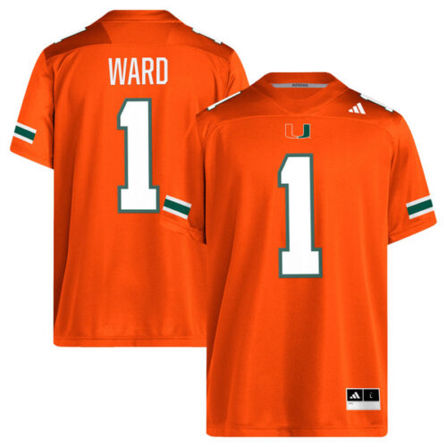 Cam Ward Miami Hurricanes adidas NIL Football Player Jersey - Orange - Lynsiley