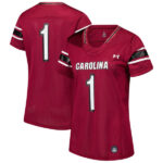 #1 South Carolina Gamecocks Under Armour Women's Replica Football Jersey - Garnet - Lynsiley