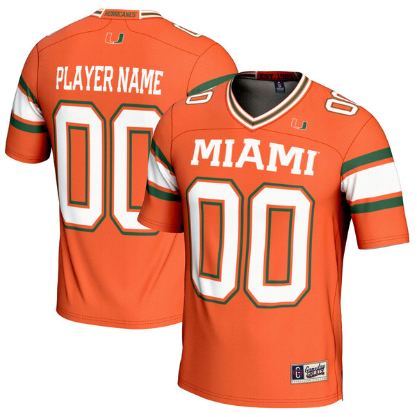 Miami Hurricanes GameDay Greats NIL Pick-A-Player Football Jersey - Orange - Lynsiley