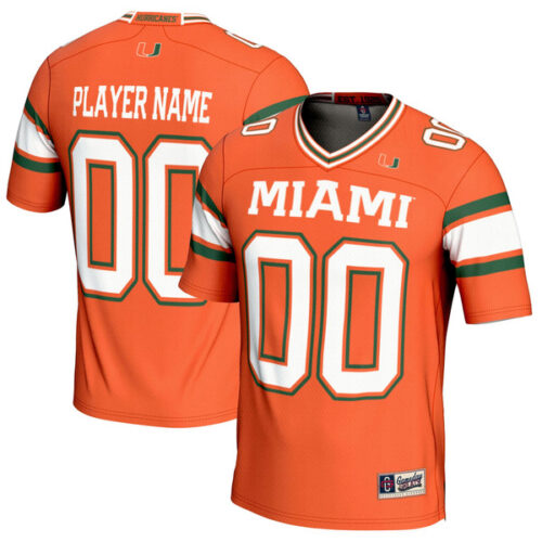 Miami Hurricanes GameDay Greats Youth NIL Pick-A-Player Football Jersey - Orange - Lynsiley