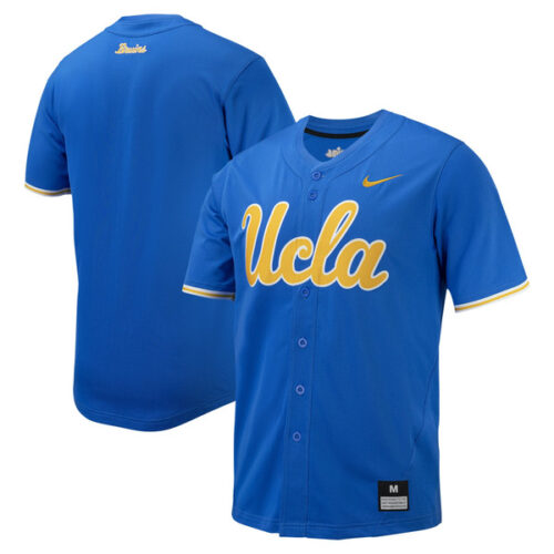 UCLA Bruins Nike Replica Full-Button Baseball Jersey - Blue - Lynsiley