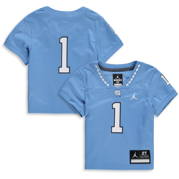 #1 North Carolina Tar Heels Jordan Brand Toddler Team Replica Football Jersey - Carolina Blue - Lynsiley