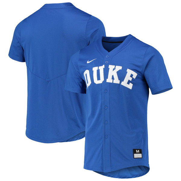 Duke Blue Devils Nike Replica Baseball Jersey - Royal - Lynsiley