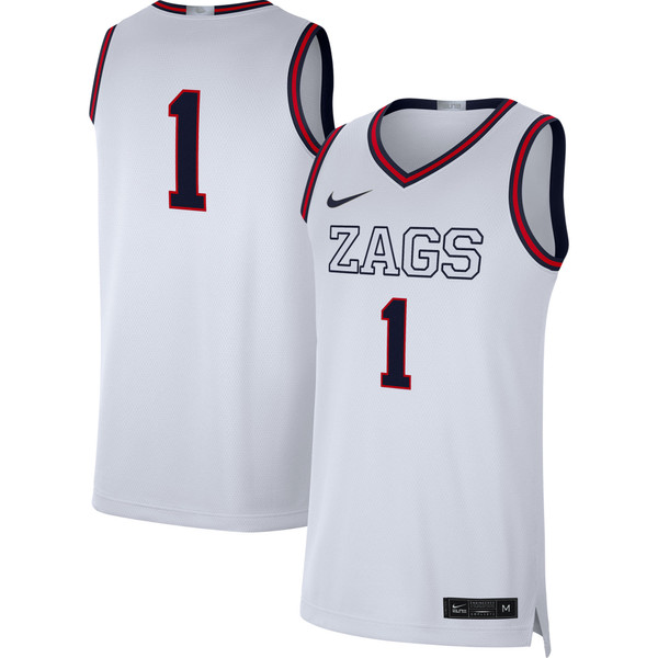 # Gonzaga Bulldogs Nike Limited Basketball Jersey - White - Lynsiley