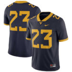 # 23 West Virginia Mountaineers Nike Game Jersey - Navy - Lynsiley