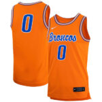 #0 Boise State Broncos Nike Retro Replica Basketball Jersey - Orange - Lynsiley