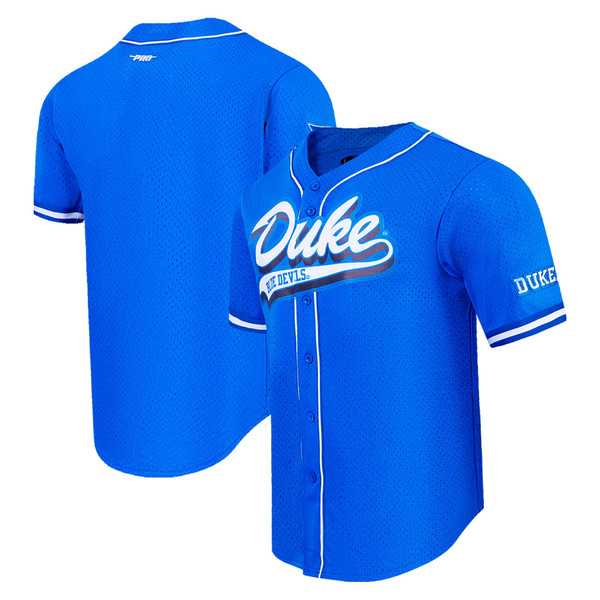 Duke Blue Devils Pro Standard Mesh Full-Button Replica Baseball Jersey - Royal - Lynsiley