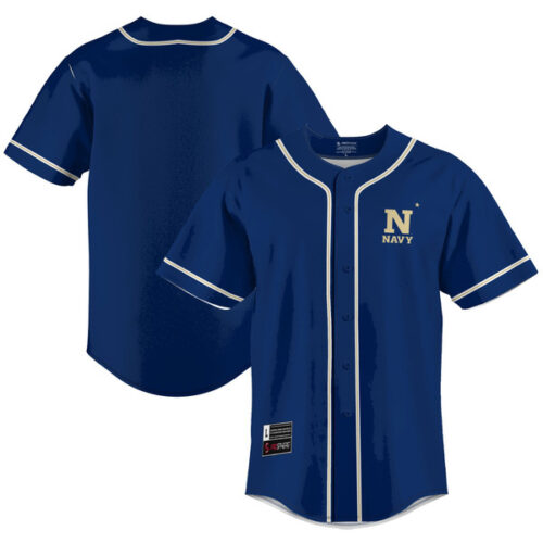 Navy Midshipmen GameDay Greats Lightweight Baseball Jersey - Blue - Lynsiley