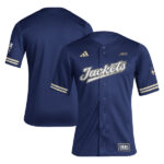 Georgia Tech Yellow Jackets adidas Reverse Retro Replica Baseball Jersey - Navy - Lynsiley