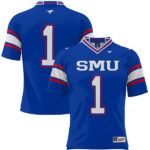 #1 SMU Mustangs GameDay Greats Youth Endzone Football Jersey - Blue - Lynsiley