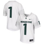 # Michigan State Spartans Nike Youth Football Game Jersey - White - Lynsiley