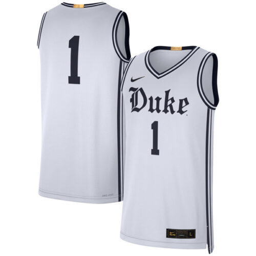 #1 Duke Blue Devils Nike Limited Authentic Jersey - White - Lynsiley