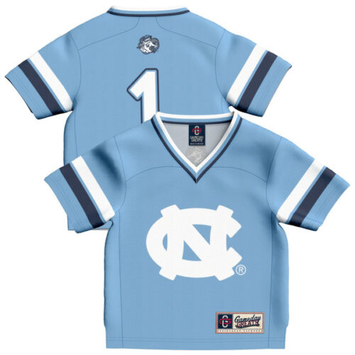 #1 North Carolina Tar Heels GameDay Greats Toddler Lightweight Collegiate Football Fashion Jersey - Carolina Blue - Lynsiley